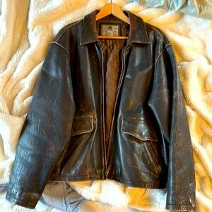 Gap Leather Jacket Mens L